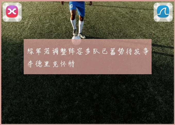 绿军若调整阵容多队已蓄势待发争夺德里克怀特